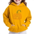 thumbnail image 2 of HomeDM Boys Girls Hooded Sweatshirts - Casual Long Sleeve Graphic Pullover Tops, Fall Winter Warm Athletic Sweatshirts with Pocket for Unisex Kids - Yellow/9-10 Years, 2 of 4