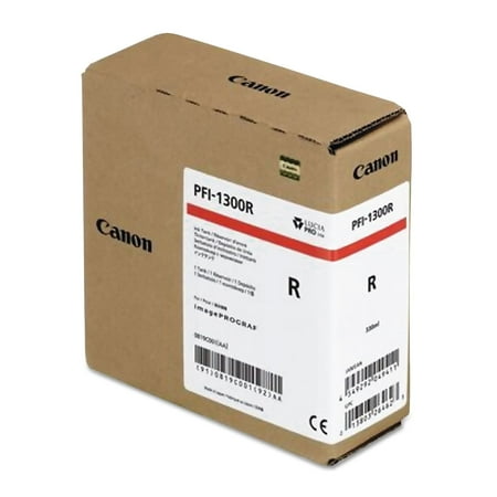 UPC: 0013803264623 | Canon 0819C001AA (PFI-1300) Ink Red