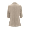 thumbnail image 3 of PBFRDSJ Lightweight Cotton Linen Blazers for Women 3/4 Sleeve Casual Work Office Suit Jackets Plus Size Single Button Business Blazer, 3 of 6