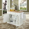 thumbnail image 4 of Crosley Furniture Oxford Wood Butcher Block Top Kitchen Island in White, 4 of 5