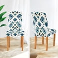 thumbnail image 3 of Yayeee 2 Pack Dining Chair Covers Stretch Parson Chairs Slipcovers Seat Protector, Green Geometric Pattern, 3 of 6
