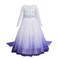 thumbnail image 3 of Vestido de princesa Elsa de Disney para niñas, disfraz de Frozen de manga larga para cumpleaños de niños, disfraz elegante para fiesta de carnaval 2024, 3 of 5