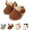 A-brown, variant on Infant Baby Boys Girls Slippers Cozy Fleece Booties Soft Bottom Warm Cartoon Socks Newborn Crib Shoes