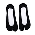 thumbnail image 2 of Dos calcetines de los pies, calcetines de punta de tobillo delgados antideslizantes para niñas deportivas informales al aire libre, negro, 2 of 8