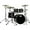 Black Ice, variant on DW SSC Collectors Series 4-Piece Finish Ply Shell Pack With 22" Bass Drum White Crystal Chrome Hardware