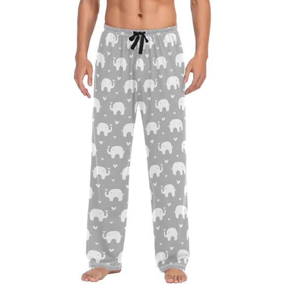 GZHJMY Elephant Pajama Pants for Men, Lounge Pants Lightweight Men Pajama Bottoms with Drawstring Pockets, Christmas New Year Birthday Gifts, X-Large
