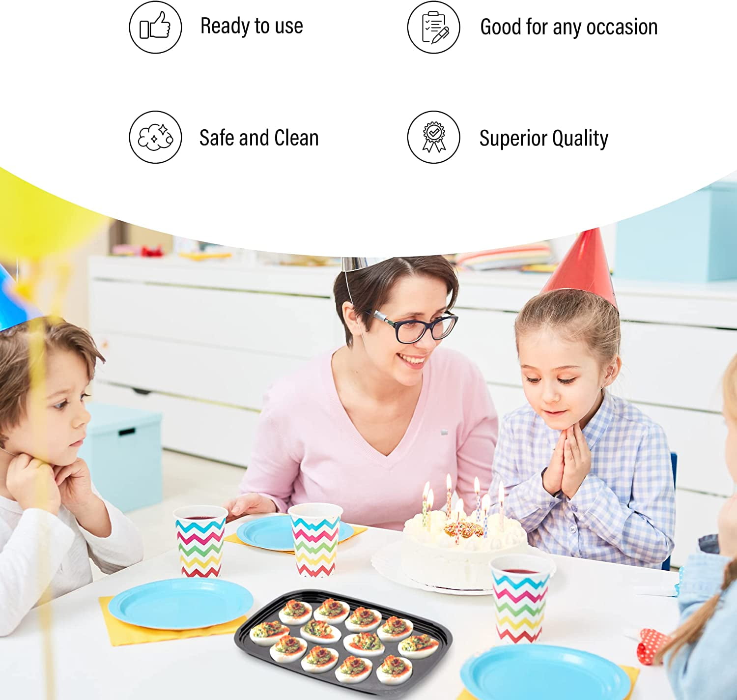 MT Products Plastic Deviled Egg Carrier/Deviled Egg Tray with Lid - Pack of 328
