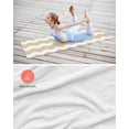 thumbnail image 4 of Light Brown Ripple Yoga Towel for Hot Yoga Non Slip, Simple Light Brown White Waves Aesthetics Yoga Mat Towel Absorbent Yoga Sweat Towels Microfiber Hot Yoga Blanket for Bikram Pilates 26"x74", 4 of 7