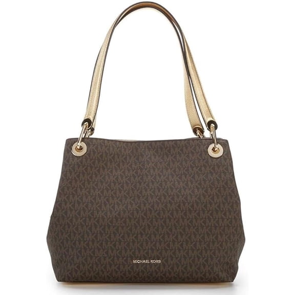 Michael Kors Raven Large Shoulder Bag, Brown Gold