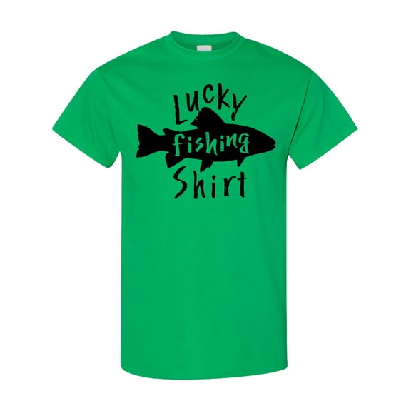 Inktastic Lucky Fishing Shirt Fish T-Shirt