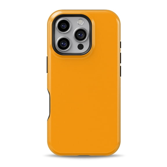 DesignSkinz Scratch-Resistant Hard Slim Case Compatible with iPhone 16 (Compatible with MagSafe) - Solid Orange