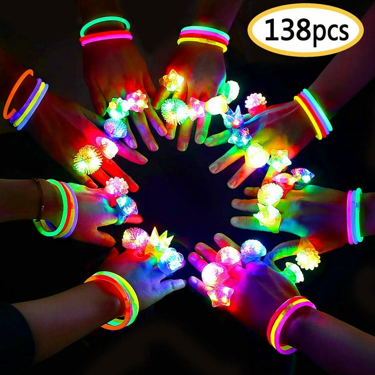 Kaitek Glow Stick Party Favors for Halloween Neon Theme Party Glow in the Dark  Party Combo pack (Pack of 448 pcs) 