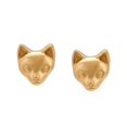 thumbnail image 1 of Aretes Broquel Gato Kitten Para Dama o Niña Oro 24K Lam dorado Unitalla, 1 of 7