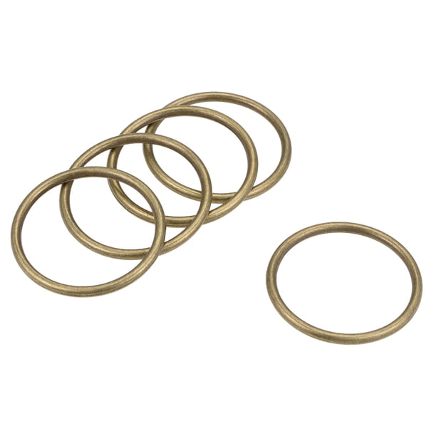 Uxcell Hebilla O-Ring para Bolsas de Hardware Accesorios de Manualidades DIY Aleación de Zinc Multicolor 5pcs Tono Bronce 1.38''