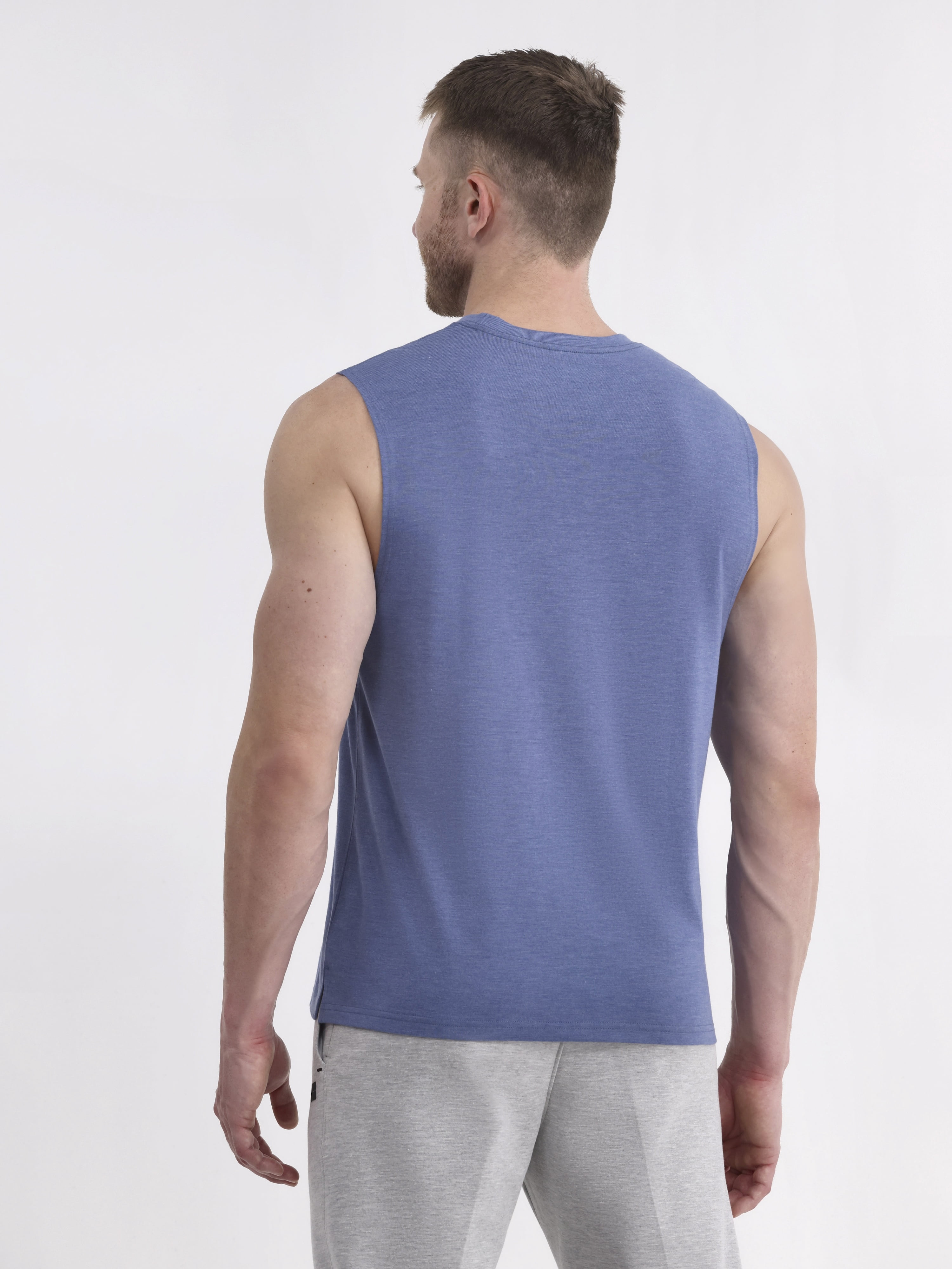 Athletic Works Men's and Men's Big & Tall Tri-Blend Muscle Tee, Sizes XS-4XLT