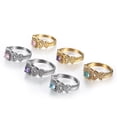 thumbnail image 2 of Stainless Steel Ring Geometric Inlaid Ornament Durable Polished Versatile Everyday Fashion Jewelry Modern Look, 2 of 2
