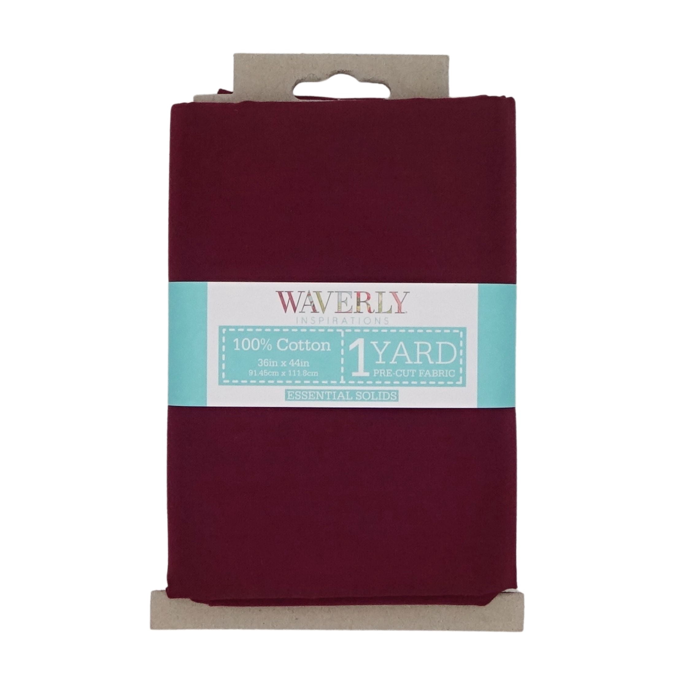 Waverly Inspirations 1 Yard Cut 100% Cotton Solid Fabric, Merlot, 44" Wide for Quilting & Sewing