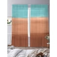 thumbnail image 3 of Gradient Teal Sheer Curtains 2 Panels Set Abstract Teal Coral Red Gradient Water Ripples Sheer Window Curtains Light Filtering Rod Pocket Voile Drapes for Bedroom Living Room 52"X108", 3 of 8