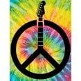 thumbnail image 2 of Guitar Peace Sign Tie Dye Tee Shirt - Saturn, Medium, 2 of 2