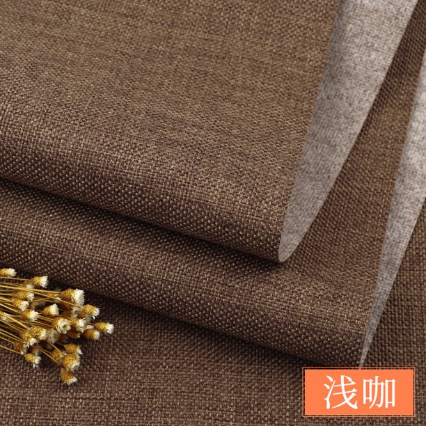 Xiao Hua Tela de Algodón y Lino Marrón Claro -1 Pieza, 39.37 X 59.06 Pulgadas, Usada para Pintar y Coser Manualidades, Bolsos DIY, Delantales, Cortinas, Manteles, Fundas de Almohada
