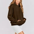 thumbnail image 4 of ZSQDM Women's Oversized Turtleneck Chunky Pullover Sweaters Cowl Neck Long Sleeve Winter Slouchy Loose Knit Sweaters women's sweaters Hoodie Sweatshirt for women hoodie Women's Casual Hoodies（L）, 4 of 4