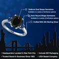 thumbnail image 2 of Gem Stone King 3.00 Ct Oval Black Onyx Blue Created Sapphire 925 Sterling Silver Ring, 2 of 6
