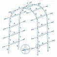 thumbnail image 3 of IAJXWI Metal Garden Arch Trellis for Wedding Party Decoration , Arched Arbor Flower Plant Support Frame Stand, 7.9'H x 4.6'L x 1.25'W, White, 3 of 12