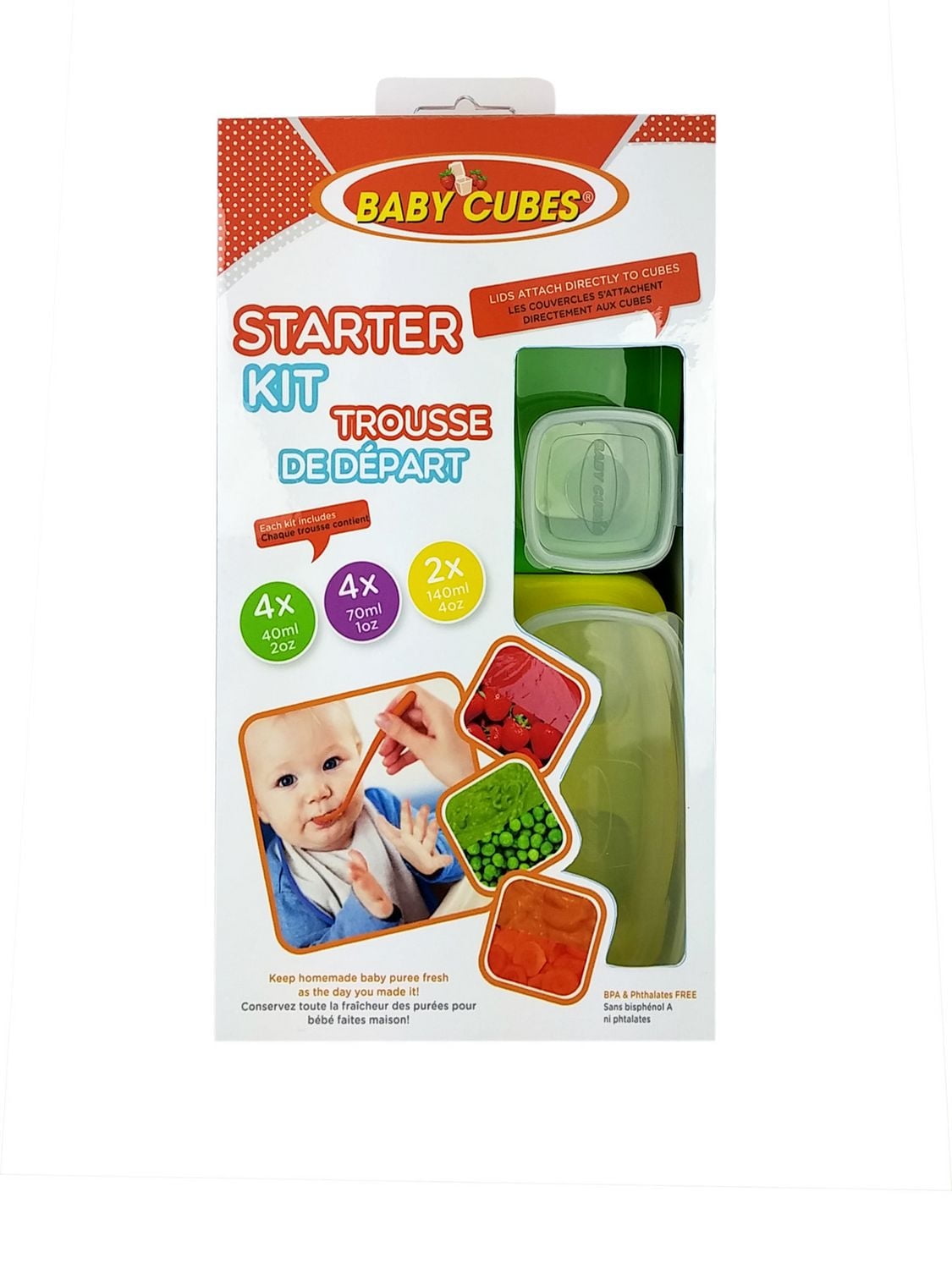 Trousse de départ de contenants d'alimentation pour bébé de Baby Cubes