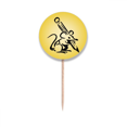 thumbnail image 1 of Mouse Clever Writing Outline Exquisite Toothpick Flags Round Labels Party Decoration, 1 of 3