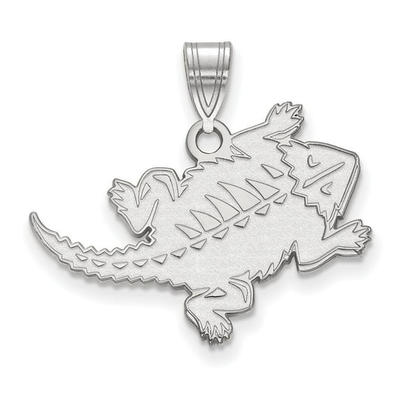 Sterling Silver LogoArt Texas Christian University Horned Frog Large Pendant Charm