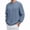 Navy, variant on Lmnyox Casual Solid Pullover for Men Lightweight Long Sleeve Crew Neck Sweatshirts Fashion Loose Texture Tops