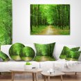 thumbnail image 4 of Designart Pathway in Green Forest - Landscape Photography Throw Pillow - 12x20, 4 of 5