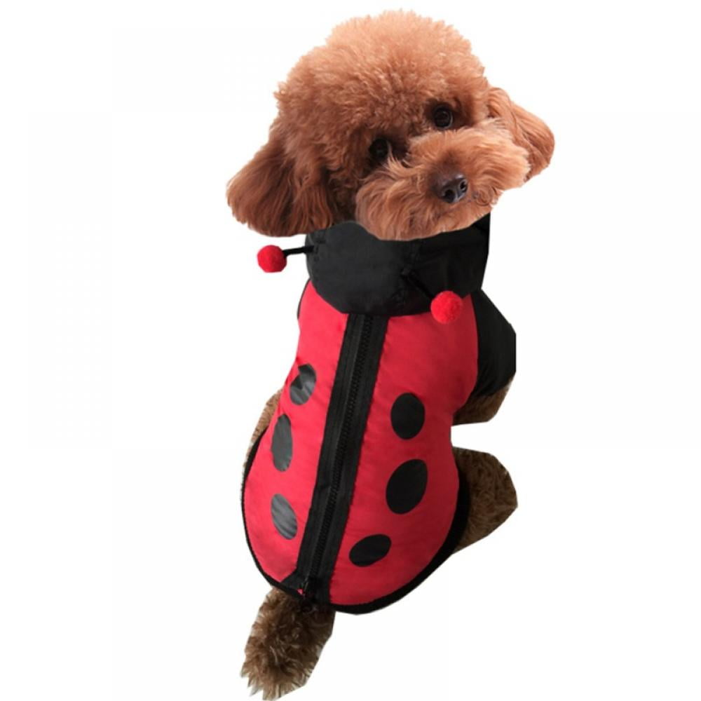 Ladybug Dog Costume dog sweater hoodie puppy pet clothes X Small Medium Large 