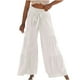thumbnail image 1 of Pantalones largos de mujer Pantalones de lino de algodón sólido Pantalones hasta el tobillo Pantalones elásticos casuales Pantalones largos Pantalones Odeerbi  ODB-2, 1 of 8