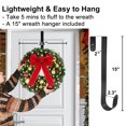 thumbnail image 6 of 24" Christmas Wreath with LED Lights and Ball Ornaments- Artificial Prelit Door Wreath Garland Battery Operated with Remote & Timer & Hanger, 6 of 9
