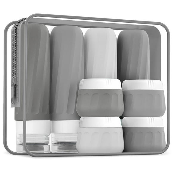 Botellas de viaje Mrsdry para artículos de tocador, paquete de 8, 90 ml con bolsa