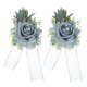 thumbnail image 1 of Uxcell 2 Pcs Corsage de Muñeca de Flores Grises, Pulseras de Flores Artificiales para Boda Novia Novio Ceremonia Aniversario Baile Fiesta, 1 of 6
