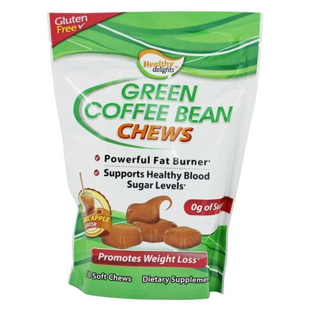 Healthy Delights Green Coffee Bean Chews Dietary Supplement, 30 count