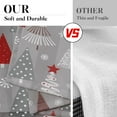 thumbnail image 4 of Christmas Tree Winter Abstract Kitchen Curtains Window Curtains and Valances Set 36 Inch, Grey White Red Xmas Snowflakes Short Tier Curtain for Kitchen, Christmas Small Kitchen Decor, 4 of 6