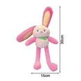 thumbnail image 3 of Pull Up Rabbit Plush Toy Soft Stuffed Bunny Keychain Cute Hanging Decor Stress 30cm Relief Schoolbag For Kids Pendant Gift, 3 of 7