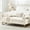 Cream White, variant on BaseBeauty 66" Storage Bench for Bedroom, End of Bed Bench with Gold Legs, Teddy Upholstered Storage Bench with 2 Pillows, Beige