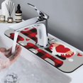 thumbnail image 7 of Kdxio Buffalo Plaid Love And Gnome Pattern Non-Slip Diatom Mud Faucet Drain Pad,Self Absorbent Mat for Kitchen Sink for Variety Kitchen & Bathroom Countertops, 7 of 7