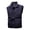Dark Blue, variant on Outdoor Multi-Pocket Vest for Men Utility Functional Zip Stand Collar Loose Casual Jackets Daily Warm Cozy Soft Thick Relaxed Fit Tops