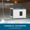 thumbnail image 2 of ARGENDON Crawlspace Dehumidifier with Pump, 70 Pint Commercial Dehumidifier for Basement with Drain Hose, Auto Defrost, Memory Starting, Compact, GLGR, Up to 1000 Sq Ft, 5 Years Limited Warranty, 2 of 7