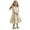 Beige, variant on OSOLU Toddler Sleeveless Casual Little Girl Button Down Blouse Ruffled Dress(1 6Years) Boho Dailywear, 5-6Years