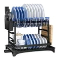 thumbnail image 1 of Escurridor de platos Happy Life acero inoxidable 2 niveles, 1 of 11