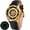 Gold&White (Leather), variant on Mens Skeleton Automatic Watch, Luxury Fashion Self Winding Mechanical Watch with Leather Strap, Exhibition Caseback, Sapphire Crystal, Luminous 50M Waterproof Watches for Mens Gifts (Gold)