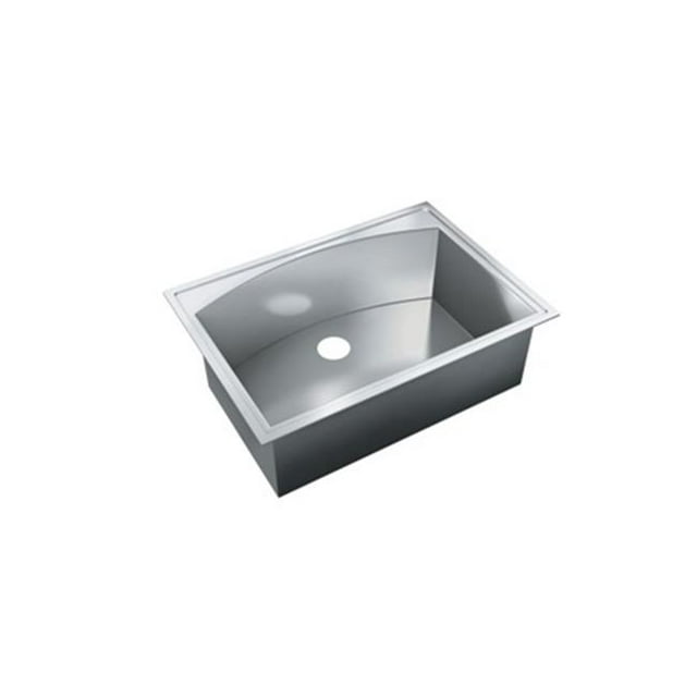 Just JZD-2231-GR-1 18 Gauge Sweeping Single Bowl Sink with Self-Rimming
