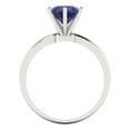 thumbnail image 4 of 1.5 ctw Solitaire Anniversary Ring for Women | Round Cut Simulated Blue Sapphire | Hyperallergenic Solid 14K White Gold, 4 of 5