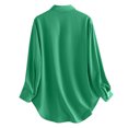 thumbnail image 4 of Tops de mujer Camisa de manga larga de un solo pecho Tops Blusa de camisa de solapa suelta Fridja  czfsfas6412, 4 of 4